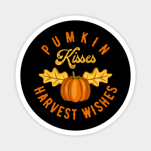 Pumpkin Kisses Harvest Wishes Magnet